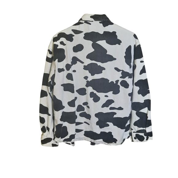 Bailey Rose Womens Cow Print Snap Closure Jacket Size Small - Picture 2 of 6